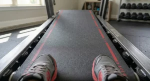 Extra-wide running belt and cushioned deck engineered for treadmills supporting up to 500 lbs.