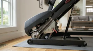 Side view illustration showcasing the automatic incline feature on a mid-range treadmill under $1000.