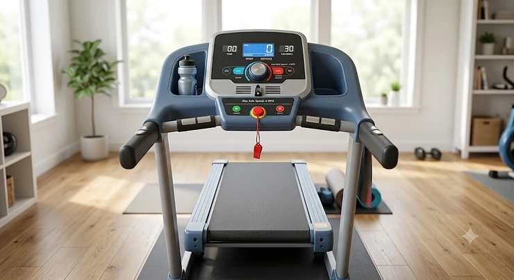 Youth treadmill with speed limiter built in for safe home exercise