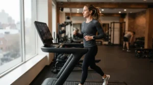 Gentle post-surgery rehabilitation steps on a budget treadmill for knee rehab