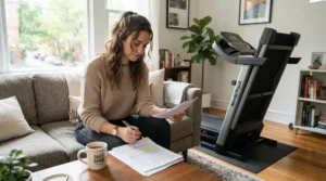 A tenant reviewing quietest treadmill for apartment living options to ensure they follow building noise rules and HOA bylaws.